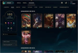 Conta lol gold 3, 103 skins e todos os campeões - League of Legends