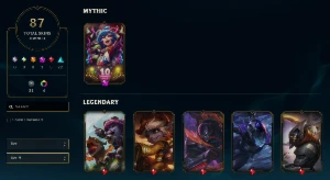 Conta LoL - Unranked - 87 skins - 154 Champions - League of Legends