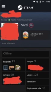 Conta steam 128 games, no vac.