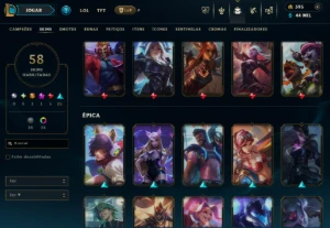 Conta de LOL D4/Mestre - League of Legends