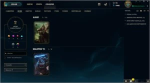 Conta League of Legends lvl 21, 19 campeões 2 skins. LOL