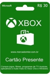 Gift Card Microsoft Xbox One R$30,00