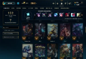 Conta Unranked com 65 Champs e  35 Skins +1 Prestigio - League of Legends LOL