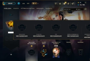 Unranked com 45 Champs e 22 Skins