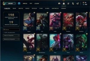 Conta prata 3 com 93 Champs e 71 Skins - League of Legends LOL