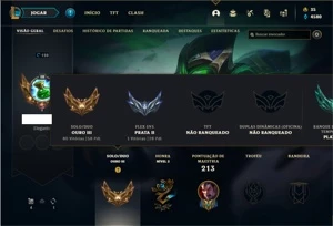 Conta ouro 3 com 76 Champs e 39 Skins + 2 Cromas - League of Legends LOL