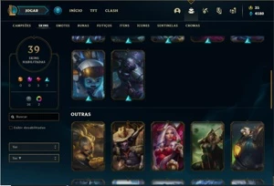 Conta ouro 3 com 76 Champs e 39 Skins + 2 Cromas - League of Legends LOL