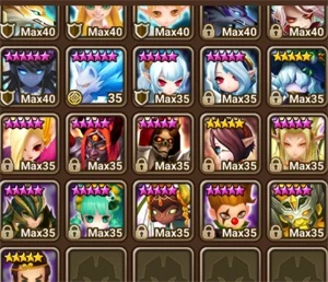 conta de sw SEIS NAT 5, conta nvl 50 - Summoners War