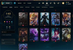 Conta LoL Bronze 140 Skins Praticamente Unranked - League of Legends