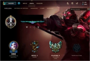 Conta Platina, 128 SKINS, 11 GEMAS, CHROMAS - League of Legends LOL