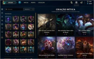 Conta Platina, 128 SKINS, 11 GEMAS, CHROMAS - League of Legends LOL