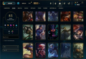 Unranked com 140 Champs e 83 Skins (MID / JG / ADC) - League of Legends LOL