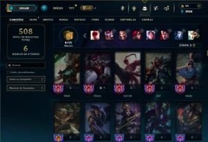 Unranked com 140 Champs e 83 Skins (MID / JG / ADC) - League of Legends LOL