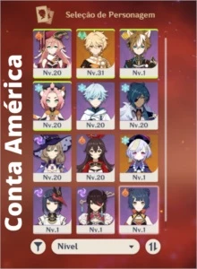 Conta com Xiao - Genshin Impact AR18 - Servidor da Ásia