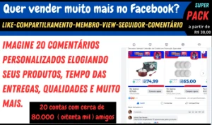 Pack postou lucrou, Postagens, Likes, comentários etc... - Redes Sociais