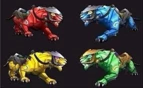 Pantera de jade/ safira/ pedra solar/ rubi. - Blizzard