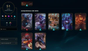 Conta League Of Legends Skinned Gold 3 LOL