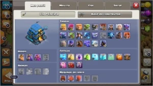 CONTA CLASH OF CLANS TOP 1850+ GEMAS