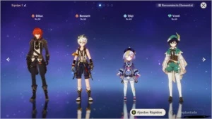 AR 35 - Diluc, Venti, Qiqi, Bennet c1 - Genshin Impact
