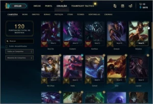 Conta diamante 4 com 34 bonecos e 6 skins - League of Legends LOL