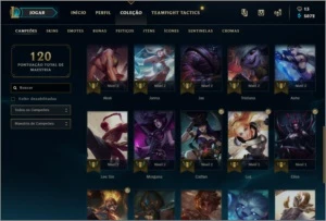 Conta diamante 4 com 34 bonecos e 6 skins - League of Legends LOL