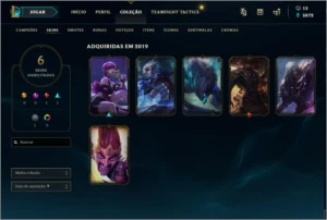 Conta diamante 4 com 34 bonecos e 6 skins - League of Legends LOL