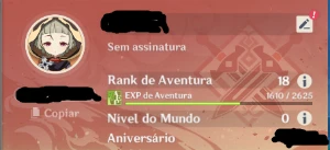 Conta AR 18 Com 3 personagens Tier 5 estrelas - Genshin Impact