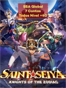 SSA Global 7 Contas Nível +40 (6 S/Vínculo) - Saint Seiya Awakening