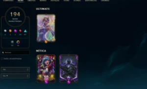 conta lol com 194 skins + valorant - League of Legends