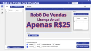 Robô de vendas Pra Envio em MASSA Licença Anual - Softwares and Licenses