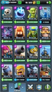CONTA NV 11 / 10 LENDÁRIAS(MUITAS NV 2+) E DEMAIS BEM UPADAS - Clash Royale