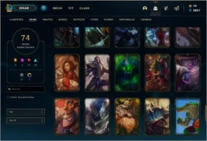 Conta PLATINA 2 com 74 skins e 135 champs - League of Legends LOL