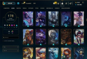 Platina 2 com TODOS os Champs e 178 Skins ( MONO ADC ) - League of Legends LOL
