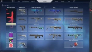 Conta valorant ouro 1 com muitas skins!
