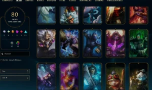 80 Skins, 1 Ultimate, 2 Míticas, 5 Lendárias! Lol Esmeralda - League of Legends