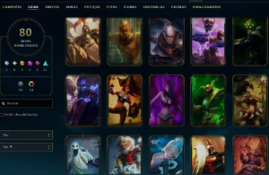 80 Skins, 1 Ultimate, 2 Míticas, 5 Lendárias! Lol Esmeralda - League of Legends