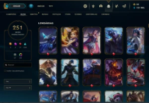 Conta Lol 251 Skins  - Unranked - League of Legends