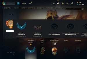 Conta platina 4 com 50 Champs e 39 Skins ( MAIN ADC / MID ) - League of Legends LOL