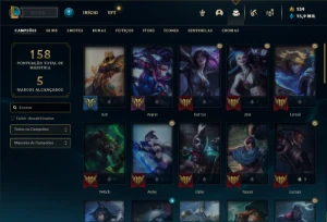 Conta platina 4 com 50 Champs e 39 Skins ( MAIN ADC / MID ) - League of Legends LOL