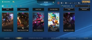 Wild rift com todos os personagens e algumas skins - League of Legends: Wild Rift LOL WR
