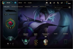 Conta LoL Platina 4 mmr bom - League of Legends