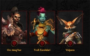 Troll Zandalari/ Orc Mag'har / Vulperas raças aliadas - Blizzard