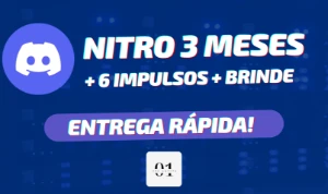 (Melhor Qualidade) Discord Nitro Gaming 3 Meses + 6 Impulsos