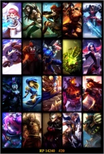 Conta gold 5/Platina S6/Gold S5/90 Campeões/20 Skins - League of Legends LOL