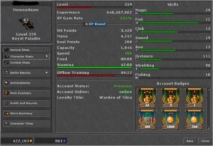 RP 339 (KALIBRA) + MS 172 (OMBRA) +EK 145 (SOLIDERA) +MAKERS - Tibia