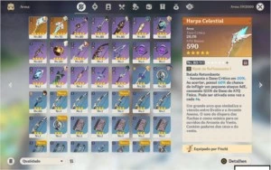 Xiao + Zong + Kequing T5* + 2 Armas T5* + 1 arma do Passe - Genshin Impact