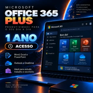 Microsoft Office 365 Plus | 1 Ano | 30 Dias Garantia