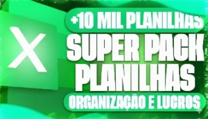 Pack Premium +10K Planilhas Editáveis No Excel - Serviços Digitais