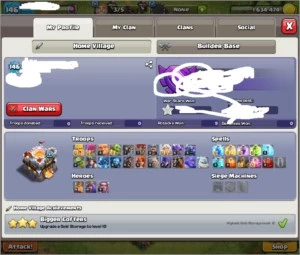 CONTA CV11 COM 14K DE GEMAS TOP - Clash of Clans