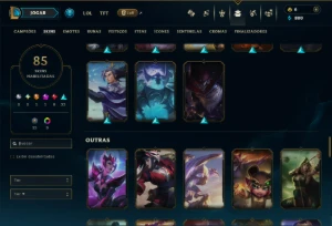 Unranked com 100 Champs e 85 Skins ( ADC / JG ) - League of Legends LOL